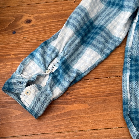 SO Blue and White Plaid Kids Button Down Shirt - Picture 9 of 10